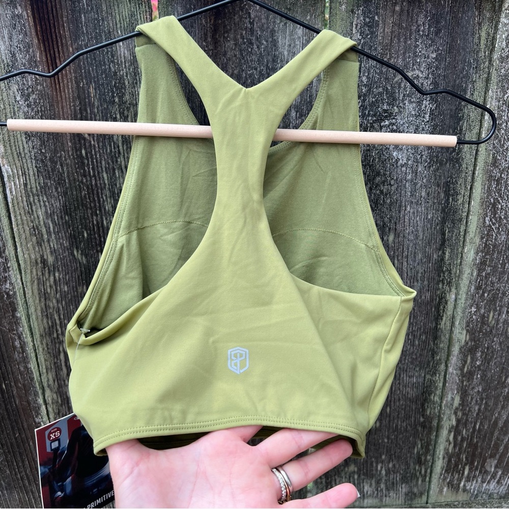 NET Born Primitive Green Sports Bra XS - Picture 2 of 5